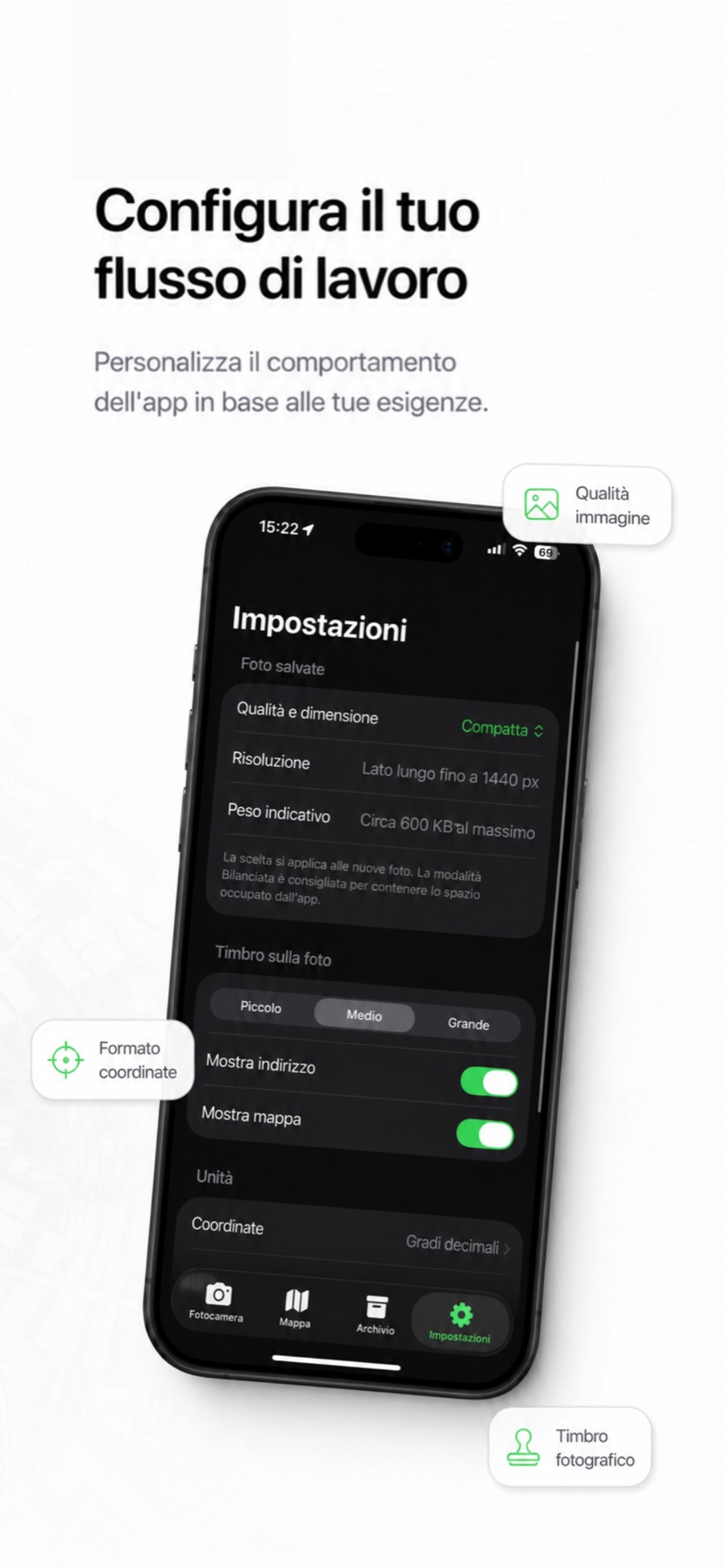 Impostazioni del flusso di lavoro